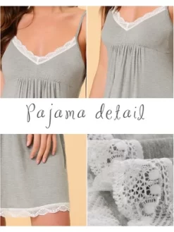 Cheibear Womens Nightgown Pajama V Neck Lace Nightdress Sleepwear Lounge Dress -Women Sale Shop GUEST 00bb8a69 ae6a 488f a1d7 52527666cb1e