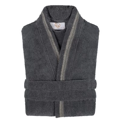 All-Season Unisex Cotton Terry Lounge Bathrobe With Embroidery By Blue Nile Mills 3 All-Season Unisex Cotton Terry Lounge Bathrobe With Embroidery By Blue Nile Mills