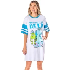 Disney Womens' Property Of Monsters University Nightgown Pajama Shirt Dress White -Women Sale Shop GUEST 04ed91d4 41be 4f3d 9dd8 e2aaafeee2f1