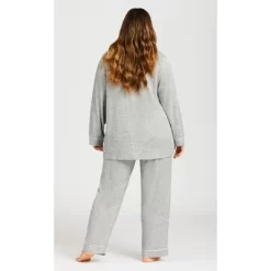 Women's Plus Size Hacci Button Top - Gray | AVENUE -Women Sale Shop GUEST 058e5194 e76d 4857 88b7 2559f596cc9e