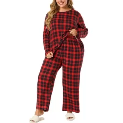 Agnes Orinda Women's Plus Size Nightgown Pajama Sets Buffalo Plaid Check Side Pocket Elastic Waist Relaxed Fit Sleepwear Pajamas 14 Agnes Orinda Women's Plus Size Nightgown Pajama Sets Buffalo Plaid Check Side Pocket Elastic Waist Relaxed Fit Sleepwear Pajamas -Women Sale Shop GUEST 05a67e4a 02d9 43ba 82de 8032685c722e