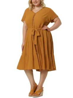 Agnes Orinda Women's Plus Size Lace Inset Babydoll Short Sleeve Shirt Dress 14 Agnes Orinda Women's Plus Size Lace Inset Babydoll Short Sleeve Shirt Dress -Women Sale Shop GUEST 05d69092 67e4 4b87 a50a f06a811c8a42