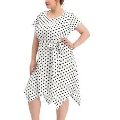 Agnes Orinda Women's Plus Size Polka Dots Wedding Elegant Spring Summer Midi Dresses -Women Sale Shop GUEST 05fa057c bf9a 42eb a74f aec86460a1a6