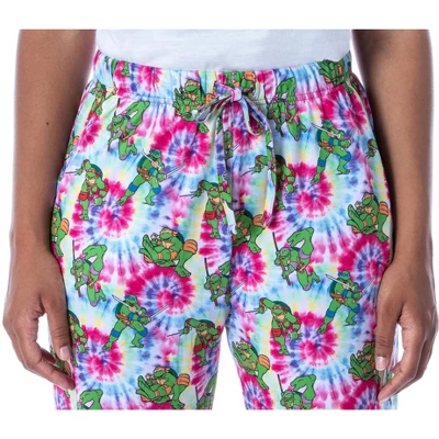 Nickelodeon Womens' Teenage Mutant Ninja Turtles Tie Dye Pajama Pants Multicolored 4 Nickelodeon Womens' Teenage Mutant Ninja Turtles Tie Dye Pajama Pants Multicolored - Image 2