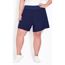 Women's Plus Size Active Short - Navy | AVENUE LEISURE 6 Women's Plus Size Active Short - Navy | AVENUE LEISURE -Women Sale Shop GUEST 07912f80 79a6 48a0 bd95 e20b7983835f