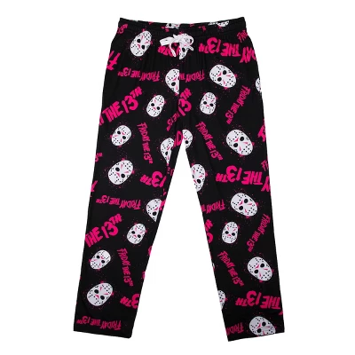 Friday The 13th Adult Juniors Black Sleepwear Set: Tee Shirt And Sleep Pants 5 Friday The 13th Adult Juniors Black Sleepwear Set: Tee Shirt And Sleep Pants - Image 3