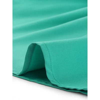 Allegra K Women's Dressy Belt Tie Waist Puff Long Sleeve Work Peplum Blouse 6 Allegra K Women's Dressy Belt Tie Waist Puff Long Sleeve Work Peplum Blouse - Image 4