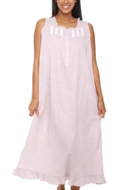 Women's Cotton Victorian Nightgown With Pockets, Clara Sleeveless Lace Trimmed Button Up Long Vintage Night Dress Gown -Women Sale Shop GUEST 10083bc7 8f21 44dc b5b7 9fbe265863c0