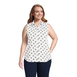 Lands' End Lands' End Women's Sleeveless No Iron Shirt -Women Sale Shop GUEST 1061ea35 9d0a 44f6 97bf 2c4cb812b46c