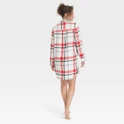 Women's Flannel Notch NightGown - Stars Above™