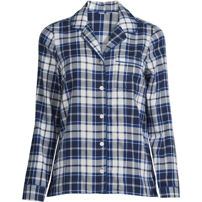 Lands' End Women's Long Sleeve Print Flannel Pajama Top 14 Lands' End Women's Long Sleeve Print Flannel Pajama Top - Image 12