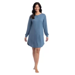 Softies Women's 36" Long Sleeve Henley Sleep Shirt -Women Sale Shop GUEST 1298afc6 2674 49fb 81e6 46ae6cc462a2