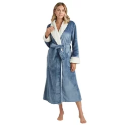 Softies Plush Faux Shearling Robe With Contrast Trim -Women Sale Shop GUEST 1411ab7b 5577 4e94 8434 0116251f01a2