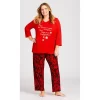 Women's Plus Size Slogan Sleep Top - Red | AVENUE