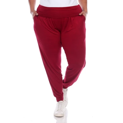Women's Plus Size Harem Pants - White Mark 3 Women's Plus Size Harem Pants - White Mark