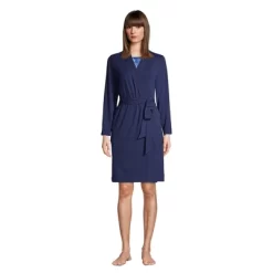 Lands' End Women's Cotton Blend Above The Knee Length Robe -Women Sale Shop GUEST 17435d66 bb29 474c 8c3a 00017f2e6f1f