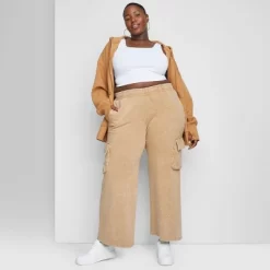 Women's High-Rise Wide Leg Fleece Cargo Pants - Wild Fable™ -Women Sale Shop GUEST 1893da8d 6f01 4945 9d0d 9308c18f7e16