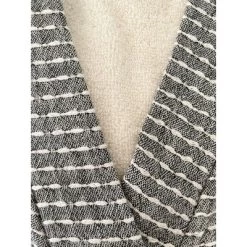 Cozy Cotton Dark Grey Robe With Plush Lining - Anaya