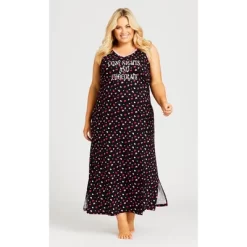 Women's Plus Size Cozy Nights Maxi Sleep Dress - Black | AVENUE 11 Women's Plus Size Cozy Nights Maxi Sleep Dress - Black | AVENUE -Women Sale Shop GUEST 1a4b5ebe 0e28 4646 ae93 667849cc3a60