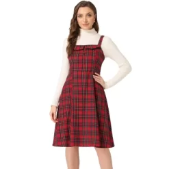 Allegra K Women's Plaid Sleeveless Tie Back A-Line Overall Pinafore Dresses 16 Allegra K Women's Plaid Sleeveless Tie Back A-Line Overall Pinafore Dresses -Women Sale Shop GUEST 1a529396 c39b 4345 8a6b a375addefc07