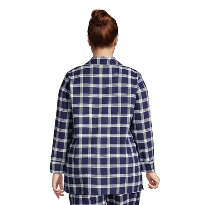 Lands' End Women's Long Sleeve Print Flannel Pajama Top 3 Lands' End Women's Long Sleeve Print Flannel Pajama Top