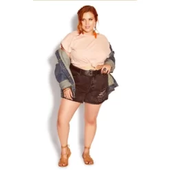 Women's Plus Size Summer Spirit Short - Black Wash | STARLING REINE 7 Women's Plus Size Summer Spirit Short - Black Wash | STARLING REINE -Women Sale Shop GUEST 1d4a5708 e711 4944 acad 1717ccad023b