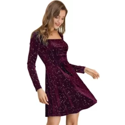 Allegra K Women's Stars Print Square Neck Vintage Velvet Mini Dress 19 Allegra K Women's Stars Print Square Neck Vintage Velvet Mini Dress -Women Sale Shop GUEST 215096d5 547c 49dd a321 83d4956da35d