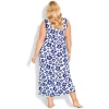Women's Plus Size Summer Love Sleep Maxi Dress - Hibiscus | AVENUE