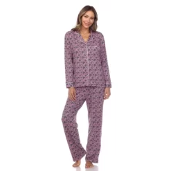 Women's Long Sleeve Heart Print Pajama Set - White Mark 14 Women's Long Sleeve Heart Print Pajama Set - White Mark -Women Sale Shop GUEST 23281ad6 7b13 4855 89e9 ed08846636da