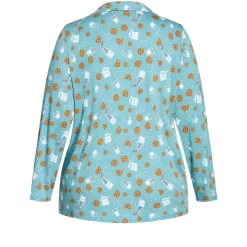 Women's Plus Size Button Through Sleep Top - Teal | AVENUE -Women Sale Shop GUEST 25dba432 cc39 444d becd ba088d3b3427