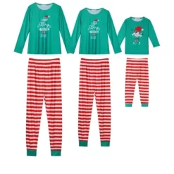 Cheibear Christmas Long Sleeve Tee With Letter And Striped Pants Family Pajama Sets -Women Sale Shop GUEST 278399da 8bea 4e59 8600 84ebd776a858
