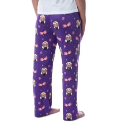 Harry Potter Womens' Luna Lovegood Glasses Chibi Allover Print Pajama Pants Purple