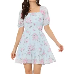 Allegra K Women's Floral Print Square Neck High Waist Summer Mini Dress 15 Allegra K Women's Floral Print Square Neck High Waist Summer Mini Dress -Women Sale Shop GUEST 29a603a9 8b4a 4247 a611 525864c04093