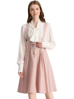 Allegra K Women's Elastic Waist Lace Up A Line Suspender Skirt -Women Sale Shop GUEST 2bbd3d5b 5444 448e b020 4e42150f8a32