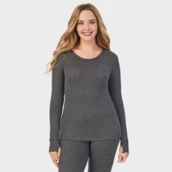 Warm Essentials By Cuddl Duds Women's Retro Ribbed Long Sleeve Scoop Neck Pajama Top 11 Warm Essentials By Cuddl Duds Women's Retro Ribbed Long Sleeve Scoop Neck Pajama Top -Women Sale Shop GUEST 2d0e65d8 d1b4 43ec 92bd 7f9cc528f80a