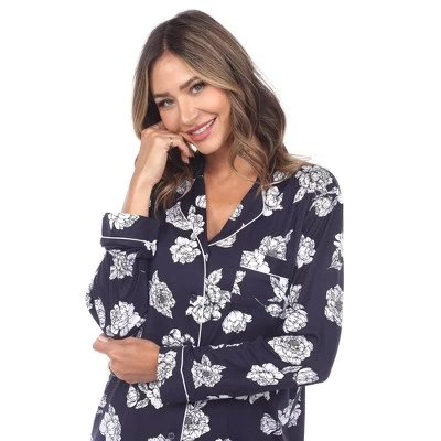 Long Sleeve Floral Pajama Set - White Mark 6 Long Sleeve Floral Pajama Set - White Mark - Image 4