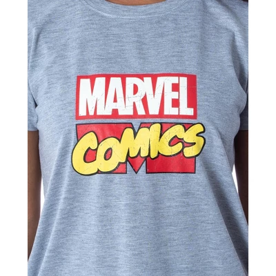 Marvel Women's Character Comic Book Print 2 Piece Jogger Pajama Set Grey 3 Marvel Women's Character Comic Book Print 2 Piece Jogger Pajama Set Grey