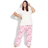 Women's Plus Size Print Full Length Sleep Pant - Pink | AVENUE -Women Sale Shop GUEST 31f7060d 3f5c 4d14 b3d2 4163508b1de9