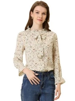 Allegra K Women's Vintage Floral Tie Neck Long Sleeve Ruffled Collar Peasant Blouse 19 Allegra K Women's Vintage Floral Tie Neck Long Sleeve Ruffled Collar Peasant Blouse -Women Sale Shop GUEST 31f90f24 72ea 4260 b8aa 6d1beb503e42