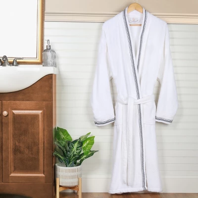 All-Season Unisex Cotton Terry Lounge Bathrobe With Embroidery By Blue Nile Mills 17 All-Season Unisex Cotton Terry Lounge Bathrobe With Embroidery By Blue Nile Mills - Image 15