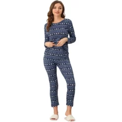 Cheibear Womens Sleepwear Pajama Long Sleeve Winter Nightwear Christmas Pj Elk Lounge Set -Women Sale Shop GUEST 329764a4 29bc 4b33 8a69 07bdd00e5610