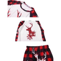 Cheibear Christmas Deer Long Sleeve Tee And Plaid Pants Loungewear Family Pajama Sets -Women Sale Shop GUEST 33a6edc7 2419 4c3d a2e6 c12da1ab75eb