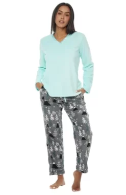 Women's Soft Warm Fleece Pajamas Lounge Set, Long V Neck Top And Pants, PJ 17 Women's Soft Warm Fleece Pajamas Lounge Set, Long V Neck Top And Pants, PJ -Women Sale Shop GUEST 348b5d5b 9697 4207 bf21 5295af20b129