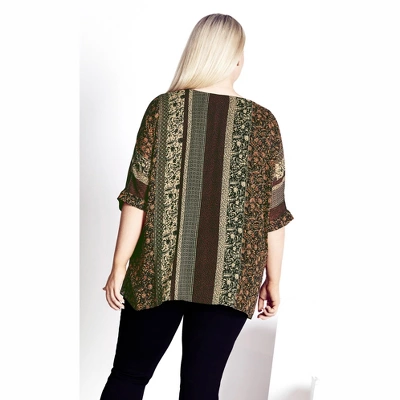 Women's Plus Size Harley Top - Brown | ARNA YORK 3 Women's Plus Size Harley Top - Brown | ARNA YORK