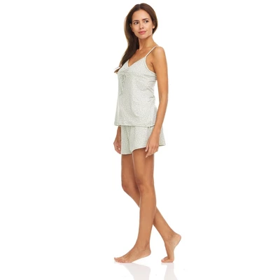 Bearpaw Women's Center Cinch Tank Top And Wide Waist Shorts, 2-Piece Sleepwear Pajama Set 6 Bearpaw Women's Center Cinch Tank Top And Wide Waist Shorts, 2-Piece Sleepwear Pajama Set - Image 4