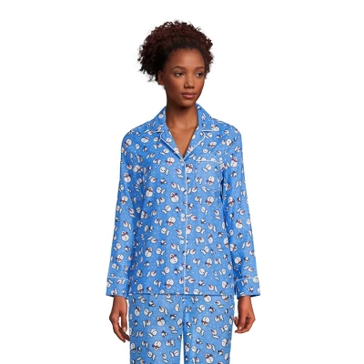 Lands' End Women's Tall Long Sleeve Print Flannel Pajama Top 4 Lands' End Women's Tall Long Sleeve Print Flannel Pajama Top - Image 2
