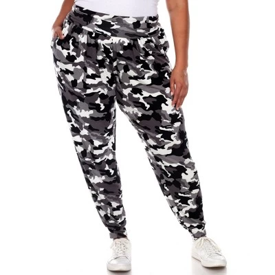 Plus Size Camo Harem Pants - White Mark 3 Plus Size Camo Harem Pants - White Mark