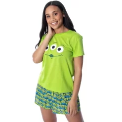 Disney Women's Toy Story Pizza Planet Aliens Shirt And Shorts Pajama Set Lime Green 11 Disney Women's Toy Story Pizza Planet Aliens Shirt And Shorts Pajama Set Lime Green -Women Sale Shop GUEST 3c9c4bb6 79b7 420a abcc c245a56f21e6