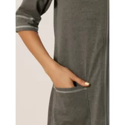 Cheibear Womens Zipper Front Housecoat With Pockets Long Robes -Women Sale Shop GUEST 3f50fe84 362f 43a8 8882 8632352c264d