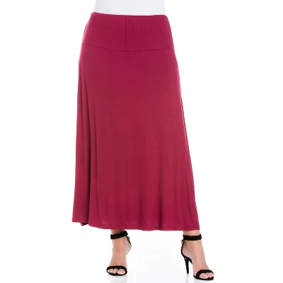 24seven Comfort Apparel Women's Elastic Waist Maxi Skirt 12 24seven Comfort Apparel Women's Elastic Waist Maxi Skirt - Image 10